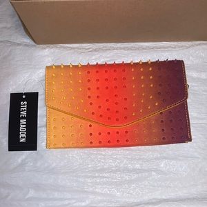 Steve Madden BSeduce Orange Multi Clutch